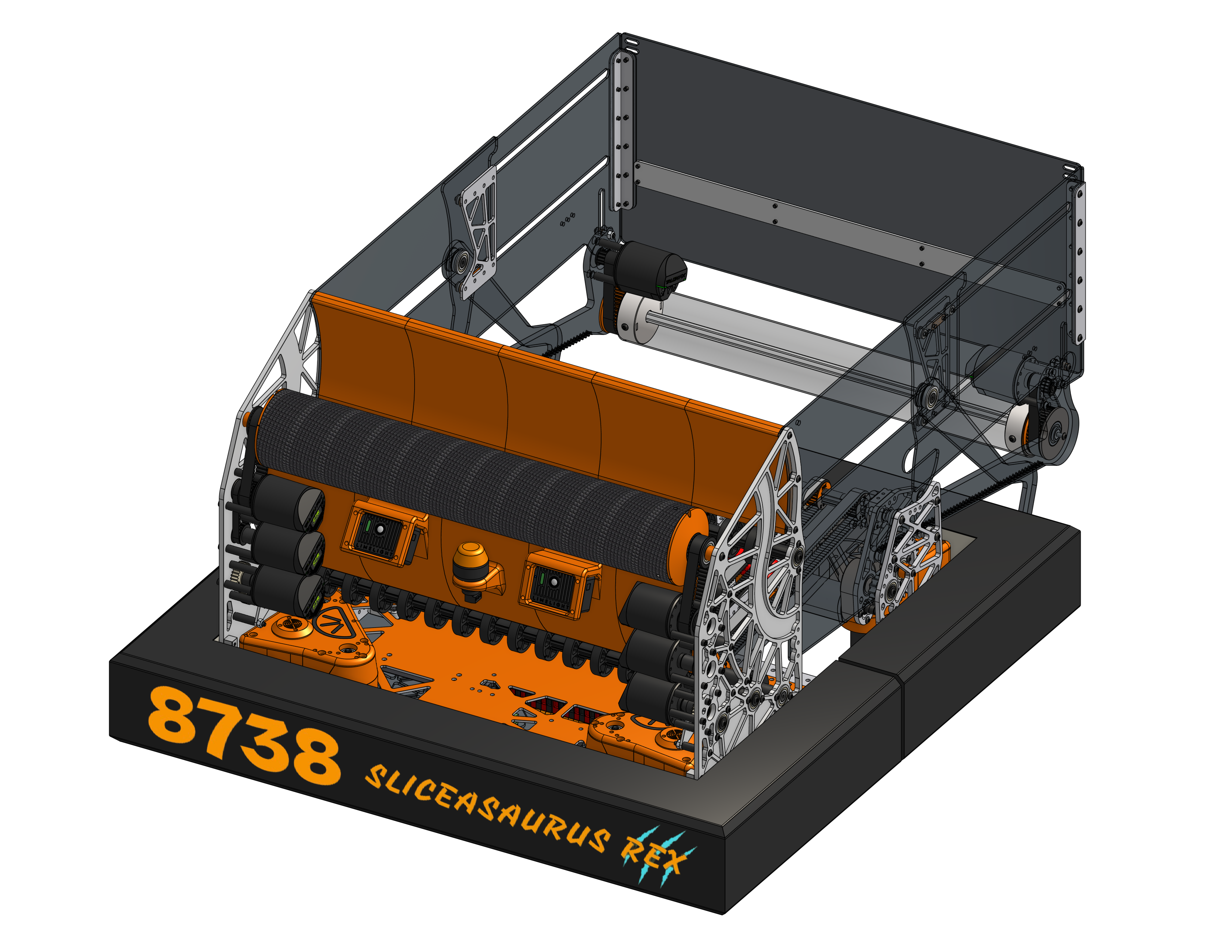 SLICEasaurus Rex isometric CAD render